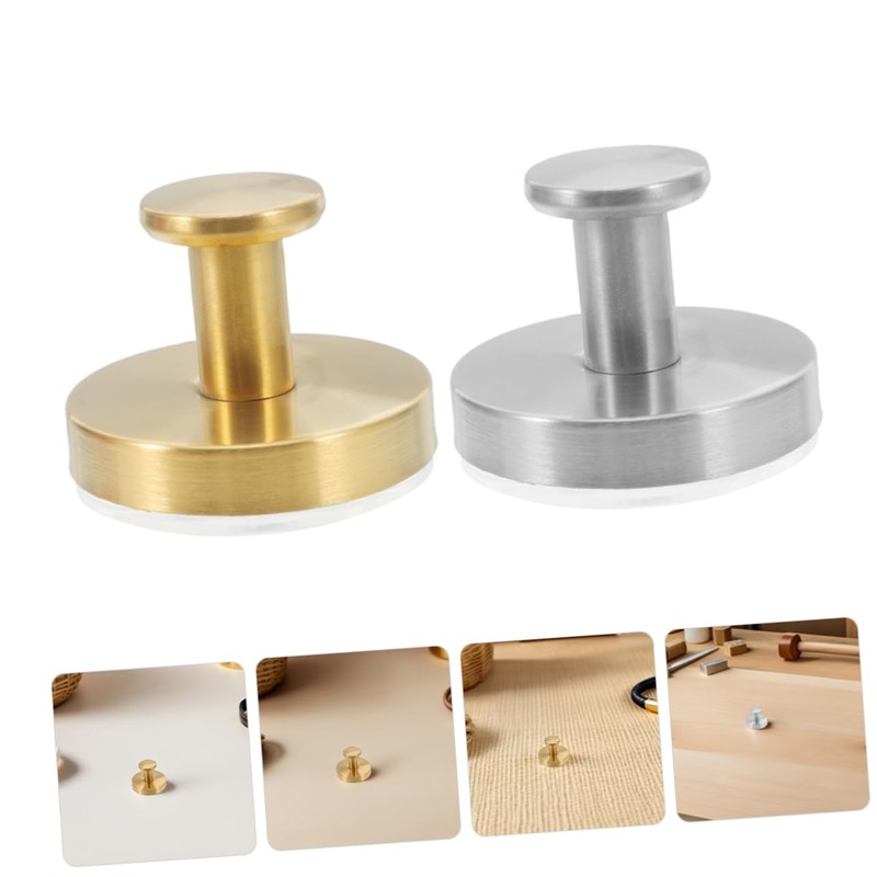 Operitacx 4pcs No Drill Stainless Steel Suction Cup Hooks Strong
