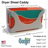 Gadjit Dryer Sheet Caddy | Plastic Dispenser Mounts on a