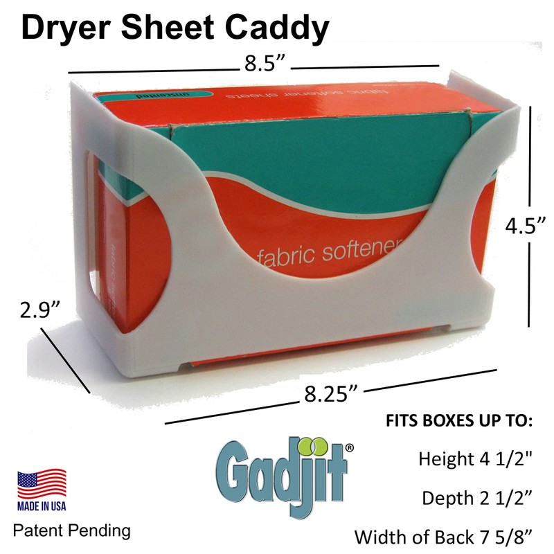 Gadjit Dryer Sheet Caddy | Plastic Dispenser Mounts on a