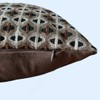 Qupace Set of 2 Brown Geometric Throw Pillow Covers 18x18