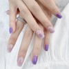 [ALLEVG]ネイルチップ 24枚入 パープル 春夏 花 人気 和風 かわいい シンプル おしゃれ