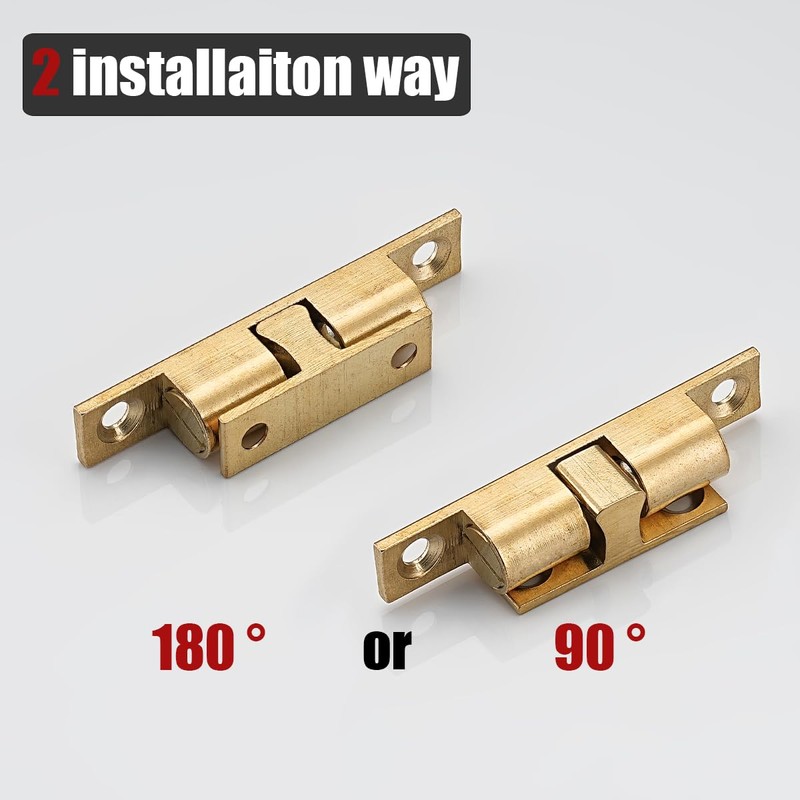 JQK Cabinet Door Catch, Closet Ball Tension Latch, Solid Brass