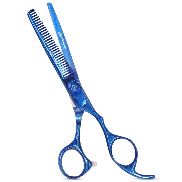 Equinox Professional Razor Edge Series - Titanium Barber Hair Thinning/Texturizing Scissors/Shears - 6.5 Inches