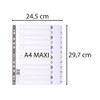 Exacompta A4 Extra Wide "12 Part" Printed Index Mylar -