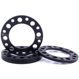 VLAOSCHI Black 8x6.5 8x165.1 8x170 8x180 Wheel Spacers 1/2 Inch (12mm) Compatible with Chevy GMC-Ford-Dodge-Ram 8 Lug for Sierra Silverado 2500 3500 | F250 F350 Super Duty | RAM-2500 3500 - Pack of 4