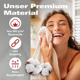 Pack of 10 Wash Mitts, 15 x 21 cm, 100% Cotton