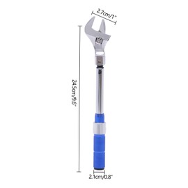 Digital Adjustable Torque Wrench, 30mm Steel Open End Torque 5-25nm Clicking Wrench Interchangeable Head Torque Wrench Spanner Manual Tool for Plumbing Auto Repair,Mini Split and Refrigeration System