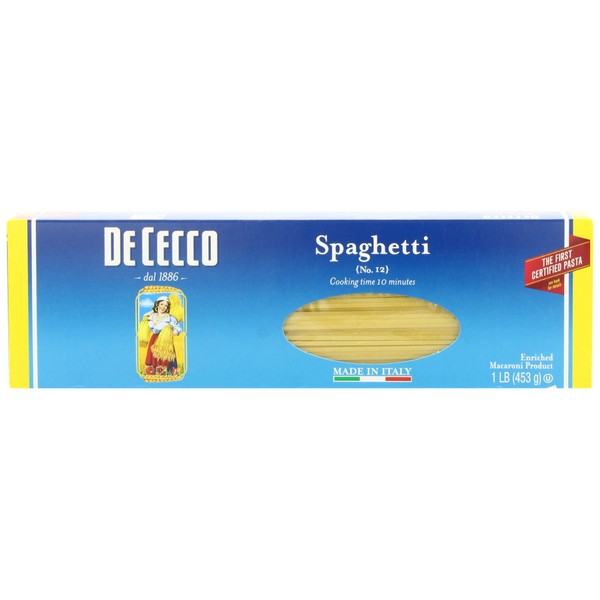 De Cecco Pasta, Spaghetti No. 12, 1 Pound (Pack of 5)