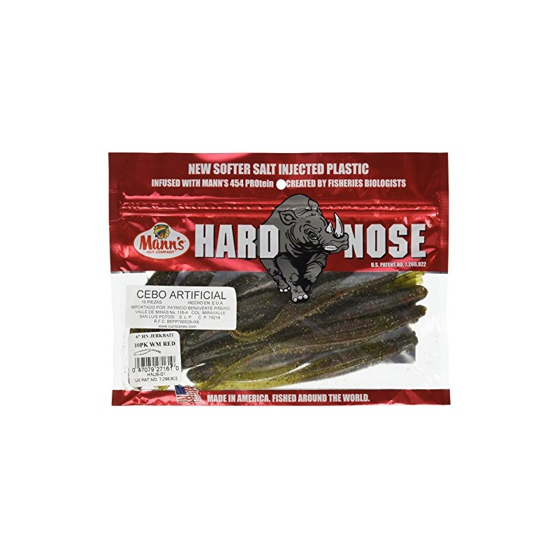 Manns Hard Nose Jerkbait 6", Watermelon Red