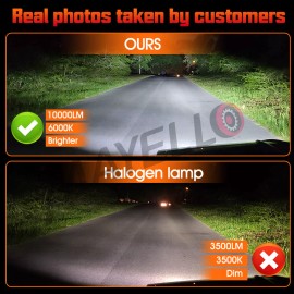 mayello DOT Approved 7 inch Round LED Headlight Hi/Lo Beam for Jeep Wrangler JK TJ LJ CJ