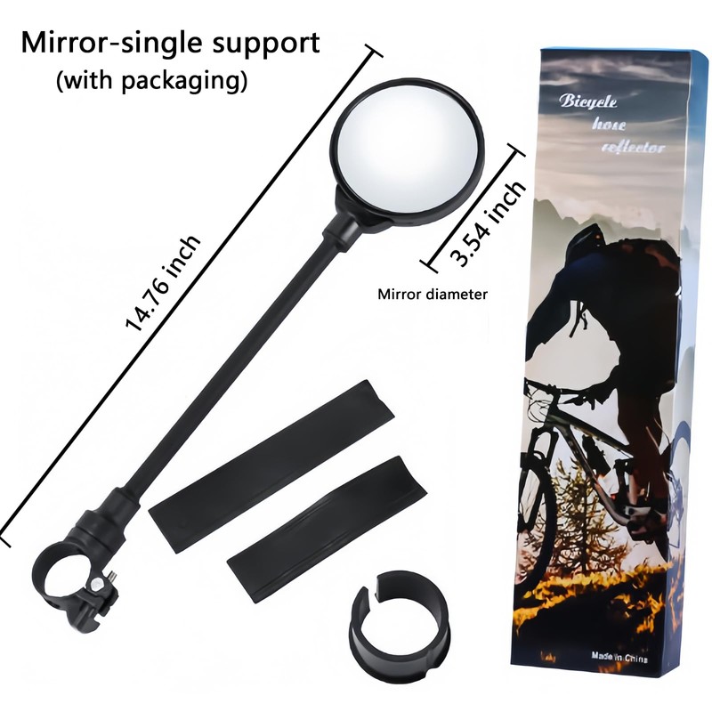 Adjustable and Rotatable Wide Angle Bicycle Rearview Mirror General Shock