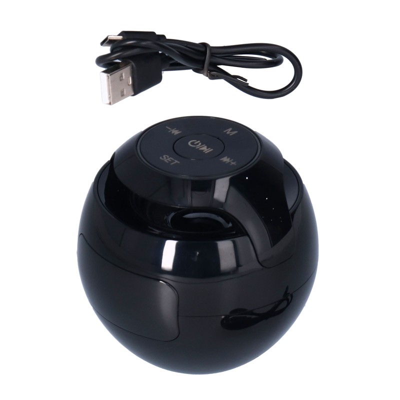 Multifunctional Bluetooth 5.0 Alarm Clock Speaker Rechargeable Ball Shape Portable