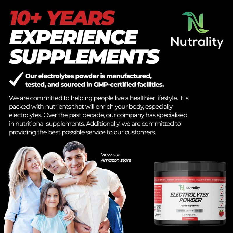 Nutrality Electrolytes Food Supplement Powder 350g | 50 Servings, No