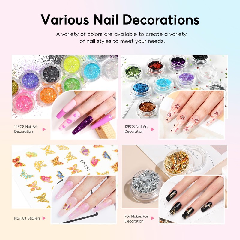Acrylic Nail Kit for Beginners with Everything Drill and Light
