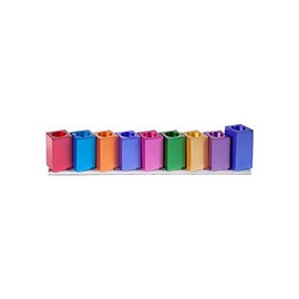 Hanukkah Menorah with Assembled Colorful Candleholders- Yair Emanuel