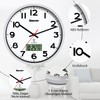 Geevon DCF Wall Clock without Ticking Noise, 12 Inch Radio-Controlled