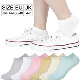 Zuimei 6 Paare Ankle Socks Women, No Show Ankle Socks Ladies Short Socks Low Cut Trainer Socks for Running, School, Gym and Casual