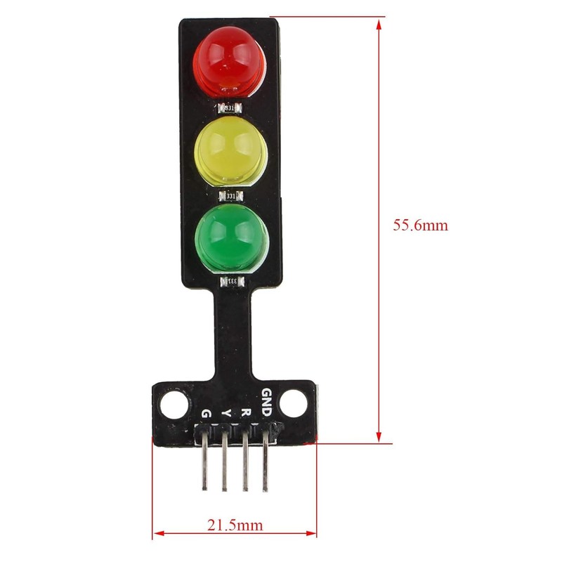 Mini Traffic Light LED Display Board Module 3.3-5V Compatible with