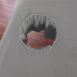 Thick Velvet Washable Massage Bed Cover with Face Hole,Elastic Cord Edge All-Round Wrap Professional Soft Bed Healty Beauty with Face Hole Comfortable Sheets (Grey, 190x80cm)
