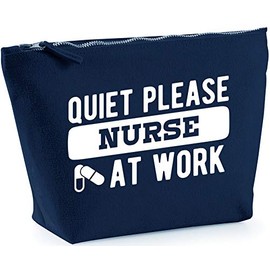 Hippowarehouse Quiet please nurse at work printed make up cosmetic wash bag 18x19x9cm
