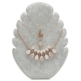 yihiro Velour Style Necklace Stand Jewelry Organizer Jewelry Display Showcase Stand