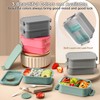 WayEee Lunch Box Adults,2190ml Large Capacity Bento Lunch Box with