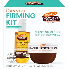 Palmer's Coconut Oil Formula Brazilian Coco Kit - Crema Reafirmante Coco 250g + Aceite Reafirmante 192ml. Ayuda a tonificar glúteos, vientre y muslos,