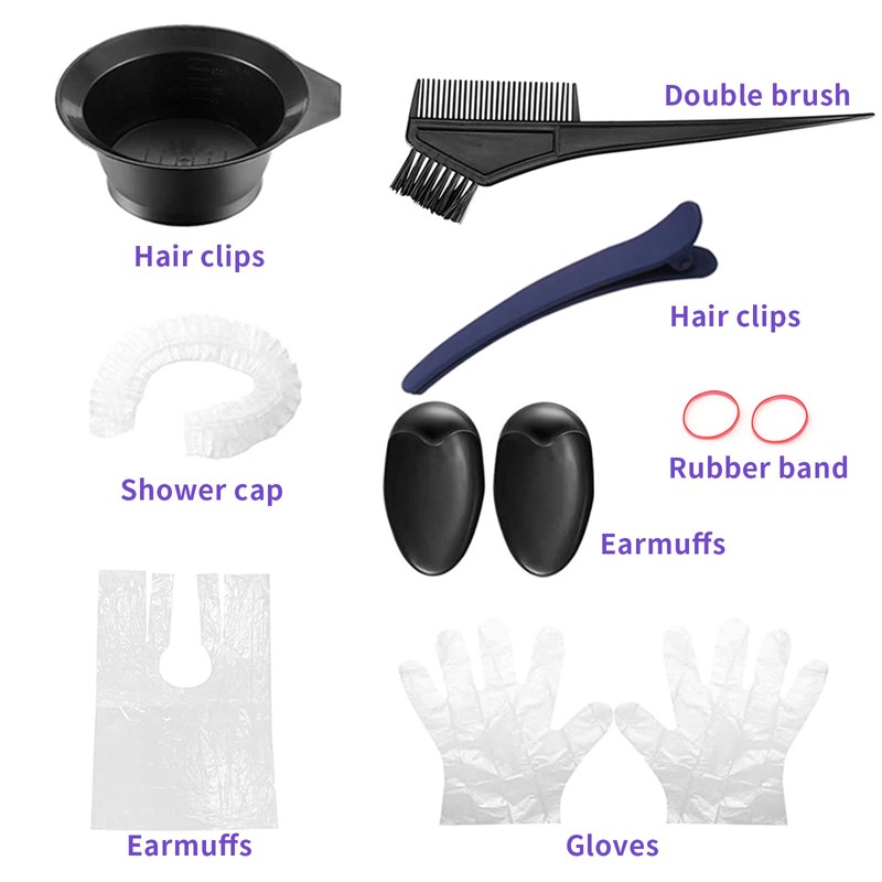 Hair Highlighting Kit Disposable Highlight Cap Coloring Dye Tool Set