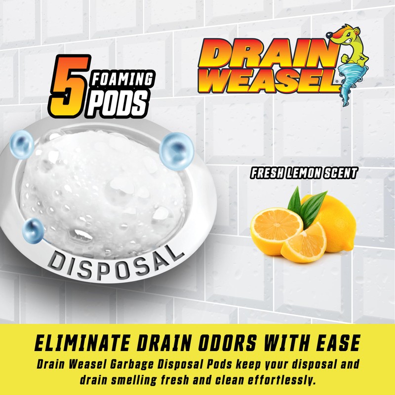 Drain Weasel Garbage Disposal Pods Cleaner and Deodorizer, Sink Odor