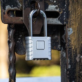 Padlock,Combination Padlock,Heavy Duty Padlock,Long Stainless Steel Shackle - 4 Wheel Combination Padlock - Alloy Steel Corrosion Resistant,Best for Gym Lockers,Storage Units,Sheds, Garages, Fences.