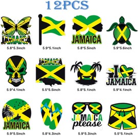 Jamaica Party Decoration DIY Jamaica Themed Party Favors Cut-outs Essentials Jamaica Independence Day Party Shaped DIY Cutouts Supplies Set of 12 Counts