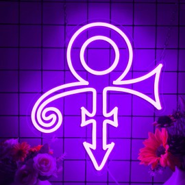Prince Purple Symbol Neon Signs for Wall Decor,Dimmable Music Singer Love Symbol Sign,USB Powered Neon Light for Dorm Man Cave Bar Music Studio Party Birthday Gifts(11.8 * 13.3in)