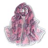 KUMSODE Georgette Chiffon Scarf Women's Long Scarves Flower Pattern Soft