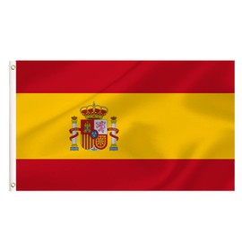 LARGE Spanish Flag, 3x5Ft Spain Flags Banner For Indoor Outdoor Decoration of Canada Yards.Parade Or Express Mood