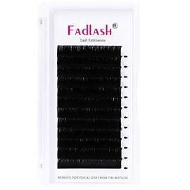 Selbstfächernde Wimpern Wimpernverlängerung Volumen Wimpern für Volumentechnik Wimpernextensions FADLASH Easy Fan Lashes 0.03 Stärke Einzelne Länge 1 Tray Schwarze(0.03mm-D-12)