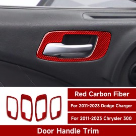 BRMYL Inner Door Handle Bowl Decals for 2011-2023 Dodge Charger/Chrysler 300 / 300C / 300S / Limited/Base/Touring Accessories Carbon Fiber Stickers