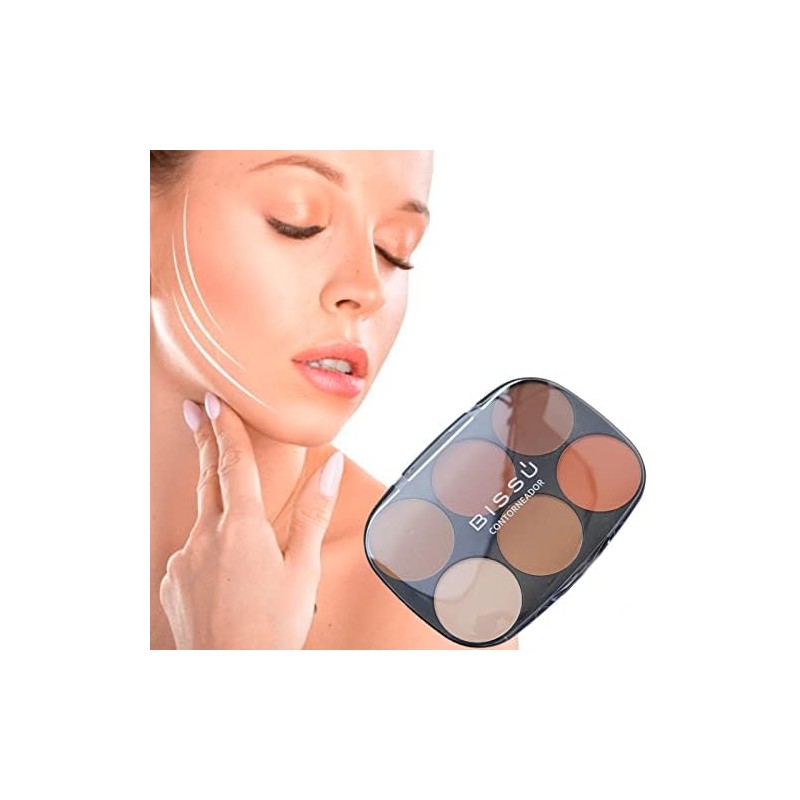 Biseú, Paleta De Contorneadores En Polvo, Bronzer, Contour, Iluminador, 24gr