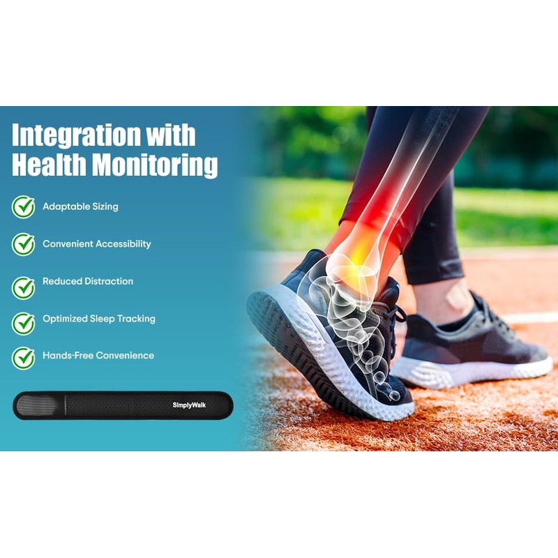 SimplyWalk Ankle Band for Fitbits & Smartwatches, Softwear Ankle Band