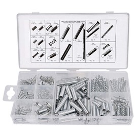 Tension Spring Assortment Tension Springs and Compression Springs Made of Galvanised Spring Steel Spring Set with Storage Box 20 Sizes 200 Pieces