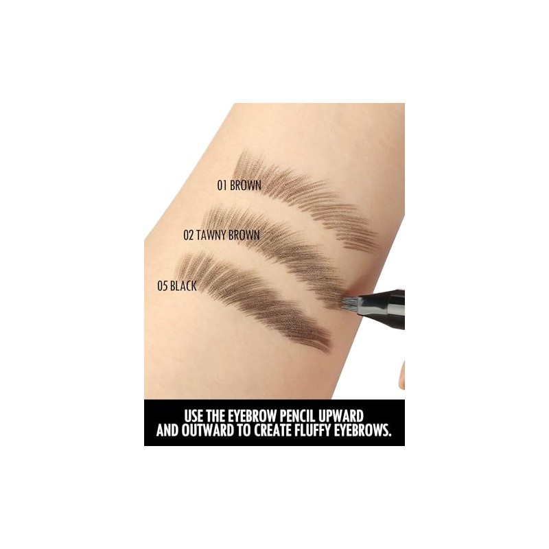 Anglicolor Lapiz De Cejas,Delineador de Cejas LíQuido,Cepillo Cejas Secado Rápido,Efecto