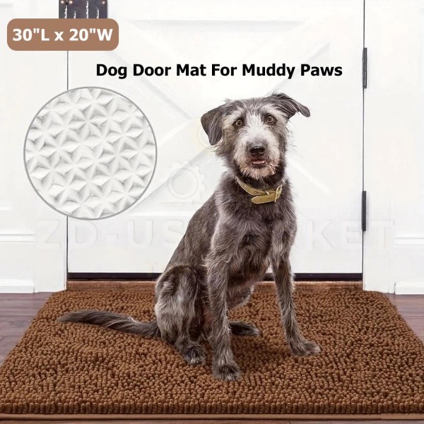 zd-usmarket Dog Door Mat For Muddy Paws Absorbs Moisture Absorbent