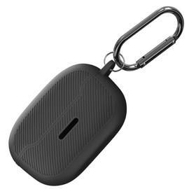 Silicone Protective Case Compatible with JBL Endurance Race, Portable Scratch Shock Resistant Cover with Carabiner [Front LED Visible] Black