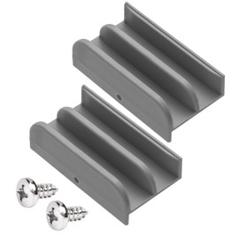 M6219 Sliding Shower Door Bottom Guide(Grey) for Sliding Shower Door (Top Hung) Shower Door Guide, 1/2 in Channels for Glass Shower Door Plastic Guide(2 Pack)(Grey)