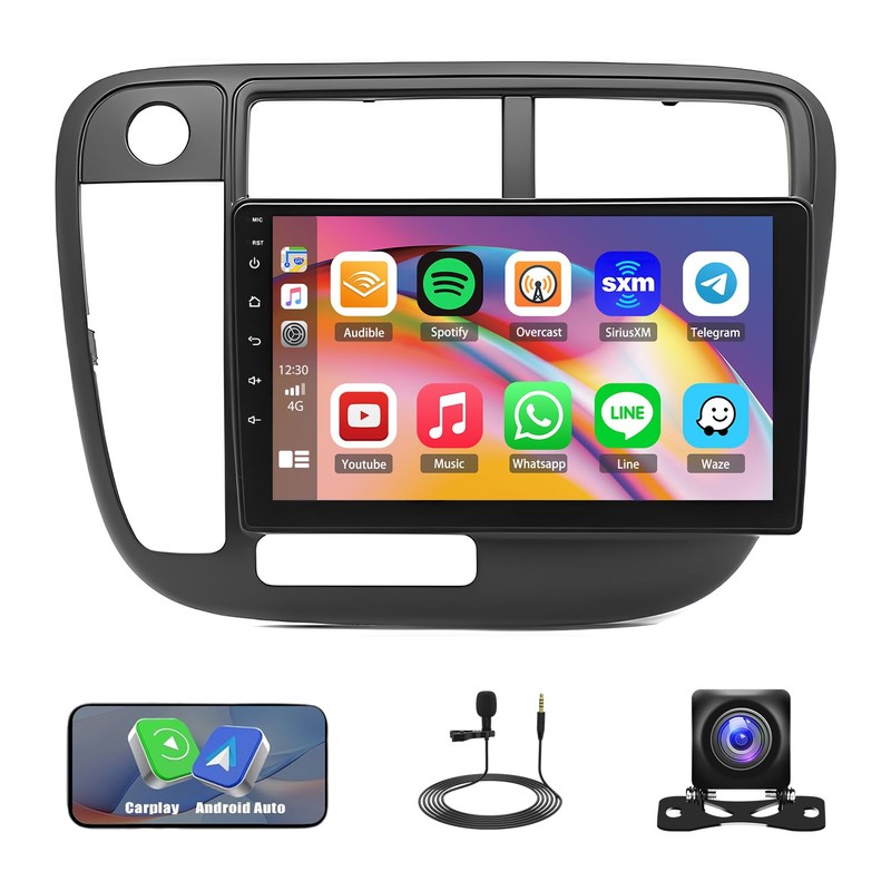 Upgrade Car Stereo for Honda Civic 1996-2001 w/Wireless Carplay Android