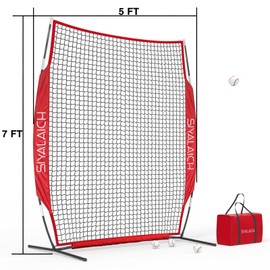 SIYALAICH Portable Baseball & Softball Batting Pitching Screen, Practicing Swing,Baseball Softball Player Pitcher and Coach Protection Net