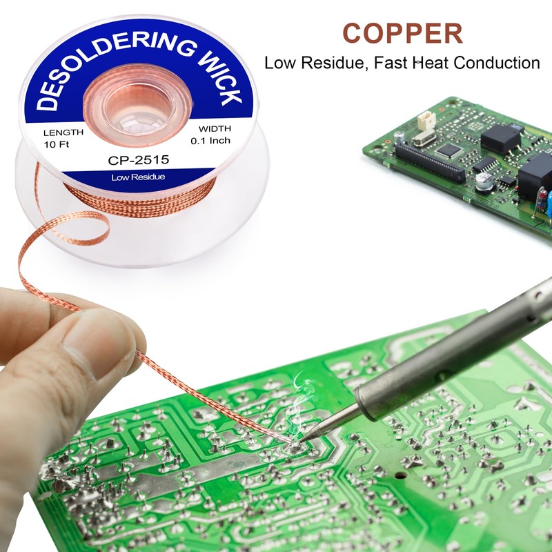 Lesnow Solder Wick Braid And Solder Flux Paste, No Clean