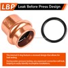 (WDAISY 12 Pack) 1/2 Inch Press End Cap, Copper Pipe