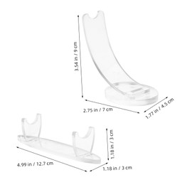 iplusmile 2pcs Transparent Acrylic Pen Display Stand Multifunctional Organizer for Fountain Pens Makeup Brushes Desk Rack for Home School Office Store Use