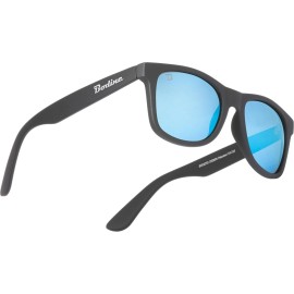 Bodine Polarized Sunglasses Mens & Womens Retro Running Fishing Driving Glasses - Black | Blue Mirror Lens