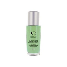 Couleur Caramel - Enhancing Complexion Base N°25 - Vegan Makeup Primer - Green (redness concealer) - Infused with Organic Apricot, Jojoba and Almond Oils - COSMOS ORGANIC - 30 mL